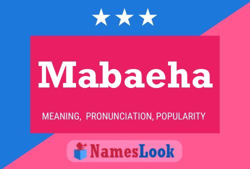 Mabaeha Name Poster