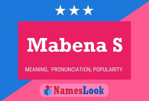 Mabena S Name Poster