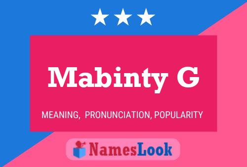 Mabinty G Name Poster