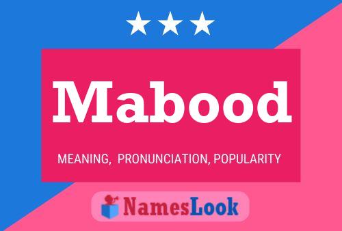 Mabood Name Poster