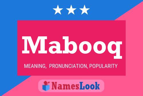 Mabooq Name Poster