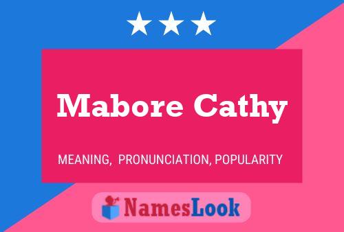 Mabore Cathy Name Poster