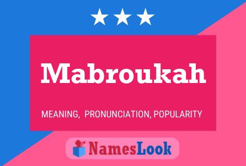 Mabroukah Name Poster