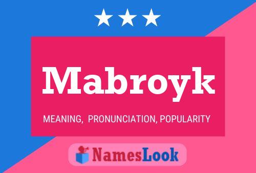 Mabroyk Name Poster