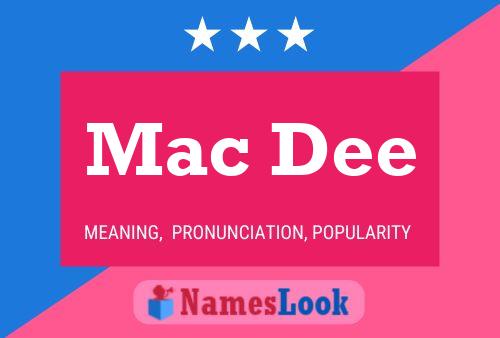 Mac Dee Name Poster