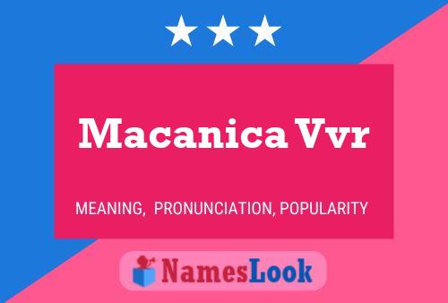 Macanica Vvr Name Poster