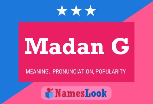 Madan G Name Poster