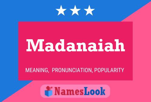 Madanaiah Name Poster