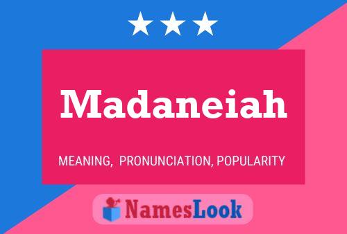 Madaneiah Name Poster