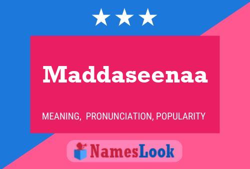 Maddaseenaa Name Poster