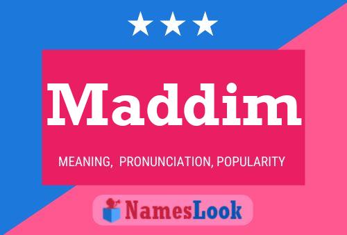 Maddim Name Poster