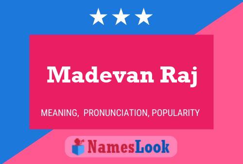 Madevan Raj Name Poster