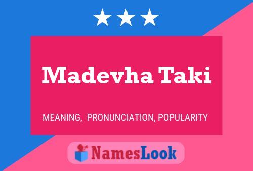 Madevha Taki Name Poster