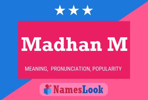 Madhan M Name Poster