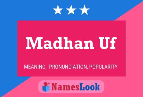 Madhan Uf Name Poster