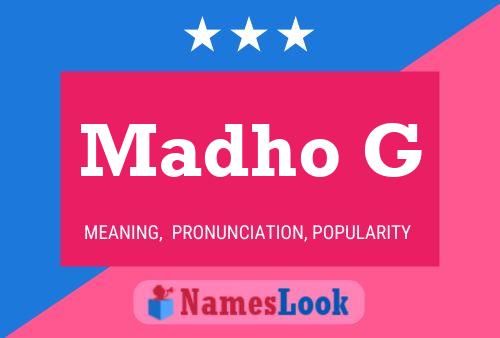 Madho G Name Poster