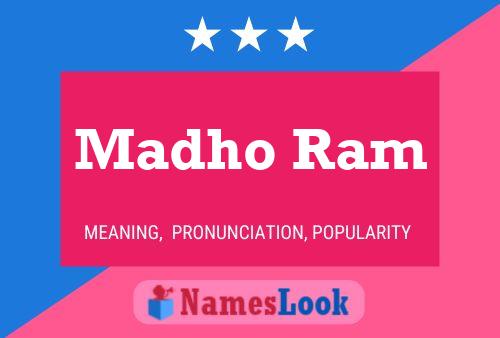 Madho Ram Name Poster