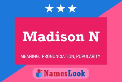 Madison N Name Poster