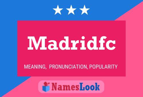 Madridfc Name Poster