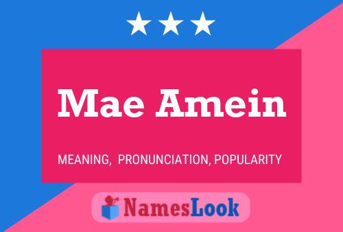 Mae Amein Name Poster