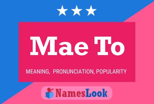 Mae To Name Poster