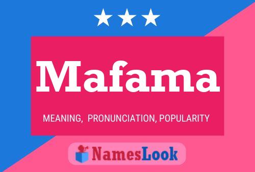 Mafama Name Poster