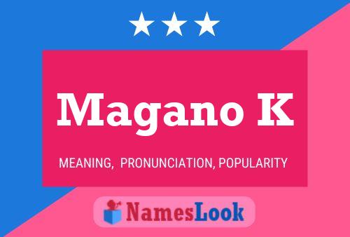 Magano K Name Poster