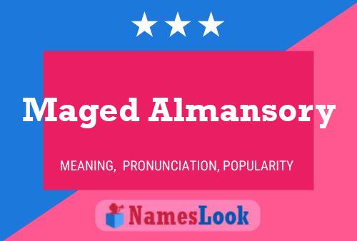 Maged Almansory Name Poster