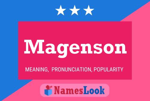 Magenson Name Poster