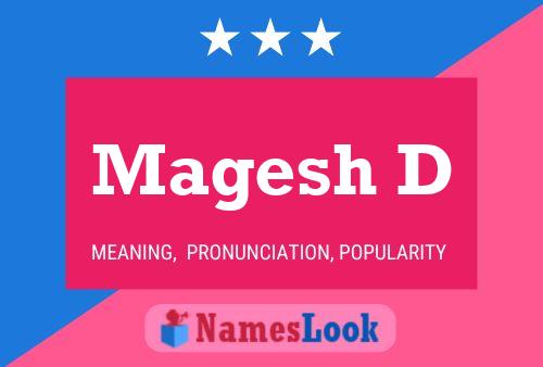 Magesh D Name Poster