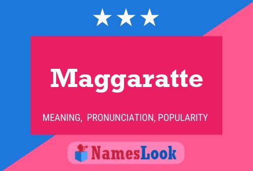 Maggaratte Name Poster