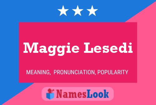 Maggie Lesedi Name Poster