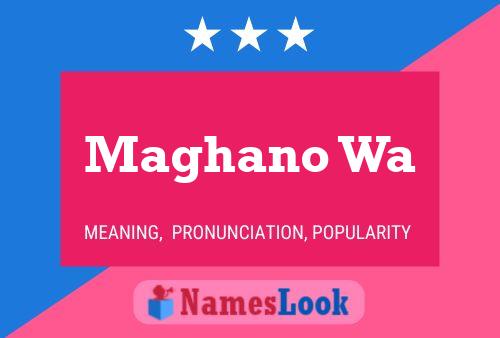 Maghano Wa Name Poster