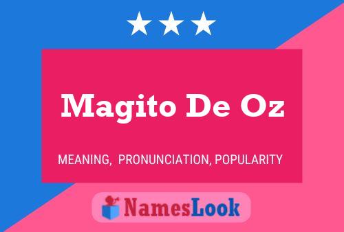 Magito De Oz Name Poster