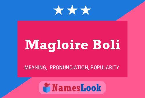 Magloire Boli Name Poster