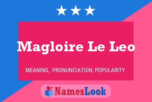 Magloire Le Leo Name Poster