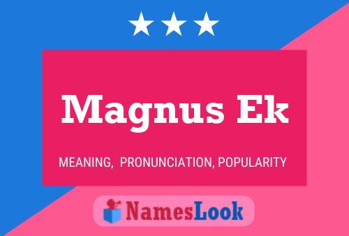 Magnus Ek Name Poster