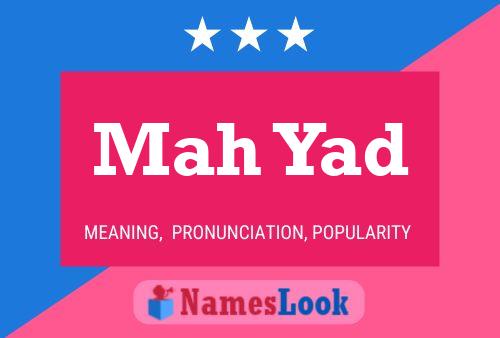 Mah Yad Name Poster