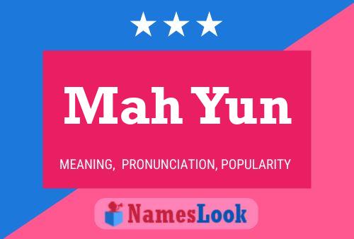 Mah Yun Name Poster