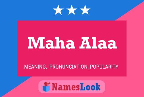 Maha Alaa Name Poster