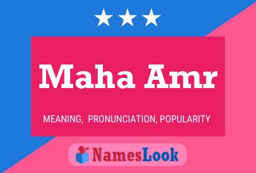 Maha Amr Name Poster