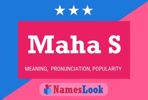 Maha S Name Poster