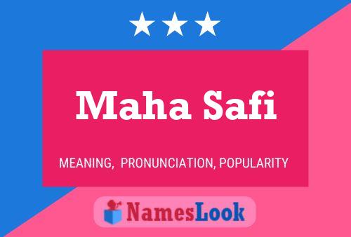 Maha Safi Name Poster