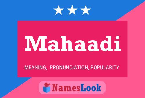 Mahaadi Name Poster