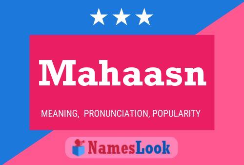 Mahaasn Name Poster