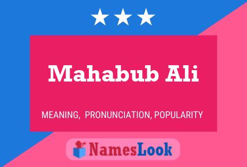 Mahabub Ali Name Poster