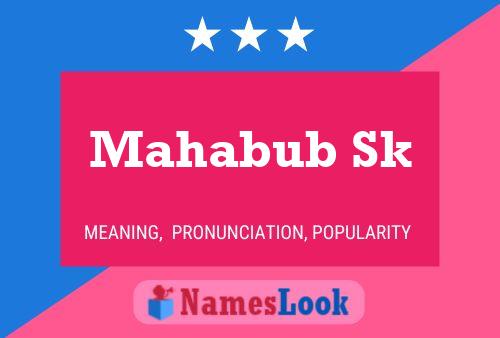 Mahabub Sk Name Poster