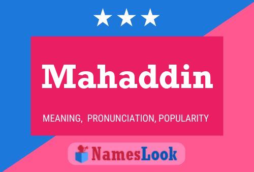 Mahaddin Name Poster