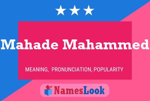 Mahade Mahammed Name Poster