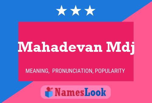 Mahadevan Mdj Name Poster